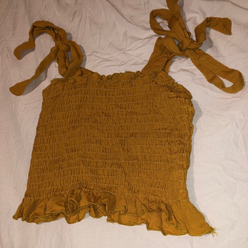 Kendall & Kylie sunflower shirt in mustard